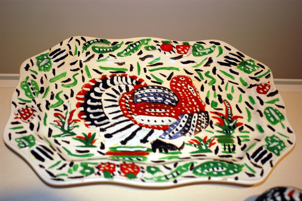 Painted Turkey Platter